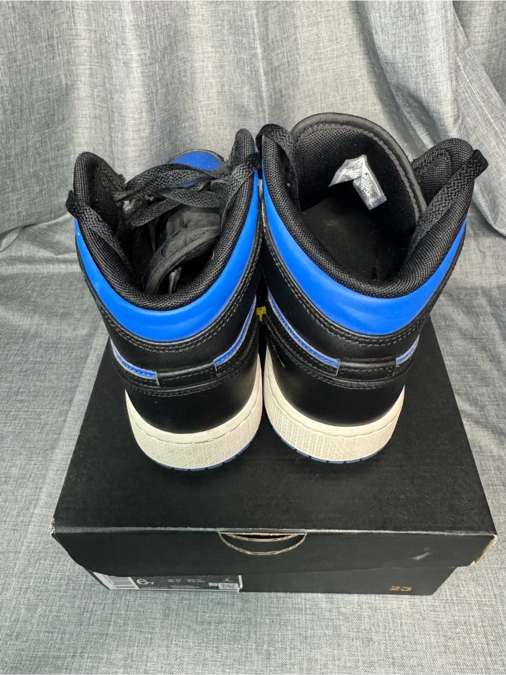 Nike Air Jordan 1 Mid GS Game Royal Black Blue DQ8423-042 Youth 6Y With Box